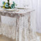 Tischdecke aus weißer Spitze, Spitze, Vinyl, Dekoration für Hochzeit, längliche Tischdecke, 60 x 120 cm, Spitzen, rechteckig, Vintage, Spitze, Außendekoration