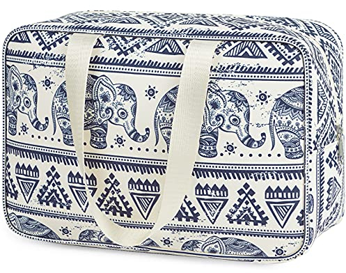 Volle Größe Kulturbeutel Große Kosmetiktasche Reise Make-up Taschen Organizer für Damen und Frauen (Elefant)