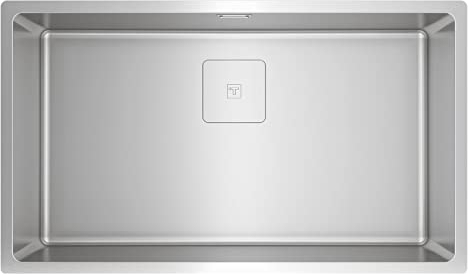Teka FlexLinea RS15 71.40 PureClean - Fregadero de 1 Cubeta, Acabado Premium SoftTexture, Triple Posibilidad de Instalación, Desagüe Cuadrado, Color Acero Inoxidable