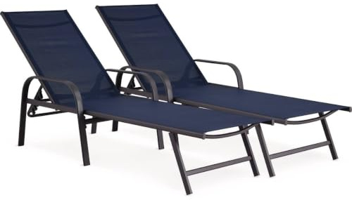 habitat et jardin 2er-Set Metall-Sonnenliegen Farniente- Grau*