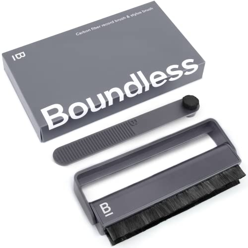 Boundless Audio Record Cleaning Kit - Anti-Static Vinyl Record Brush & Stylus Brush - 2 Piece Vinyl Record Cleaner Kit