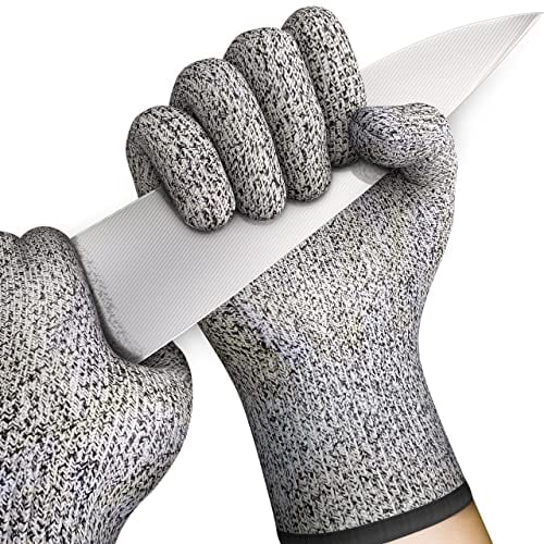 Tydi - Pair of Cut Resistant Gloves - Medium Food Safe Gloves, Protective Safety Gloves - Food Preparation - Protective Gloves - Level 5 Protection - Machine Washable