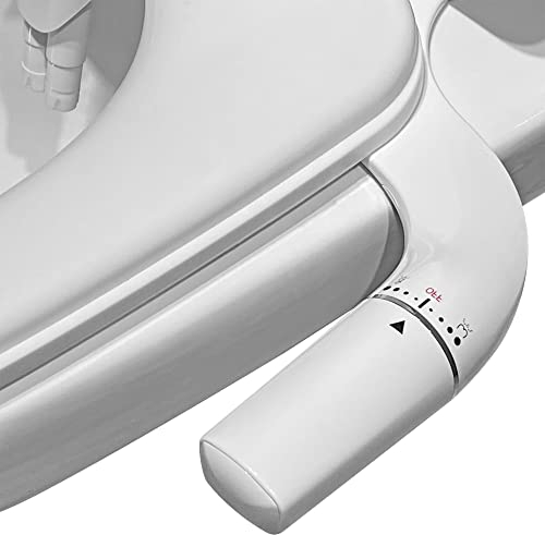 WITHLENT Pulvérisateur Bidet non électrique - Bidet de gauche ultra-mince pour toilette avec accessoire de toilette bidet à double buses,Nettoyage avant e