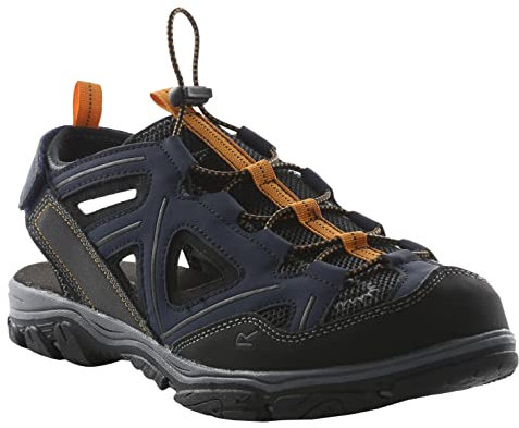 Regatta Men’s RMF613 Kota Drift Sandal,Black Bright Kiwi,6 UK