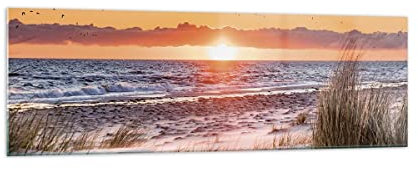 Bilder auf Glas 160x50cm Wandbild Glasdruck Landschaften Maritim - 4727