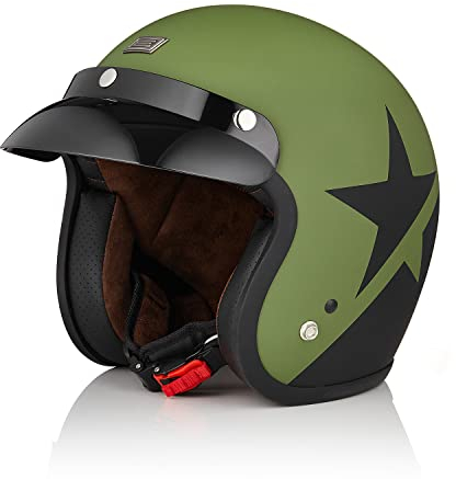 ORIGINE Offener Motorrad Jethelm ECE Zugelassener Roller Helm mit Sonnenblende