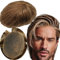 Echthaar Toupet für Männer,Yanahair Glattes Haar dünne französische Spitze Gebleicht Knoten natürlichen Haaransatz Perücken Haarsystem Europäische Echthaar Toupet Perücke Mann(10x8,#4/27/613 blonde)