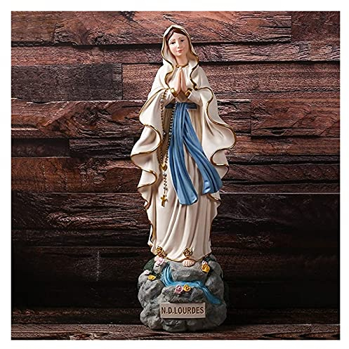 SMJY Figur Statue Heilige Mutter Maria Heilige Statue Katholischer Christus 40 cm (15,7 Zoll) Evangelistisches Modell Gute Nachricht Handwerk Skulptur Gott Madonna Ornamente Für Zuhause Kathedral