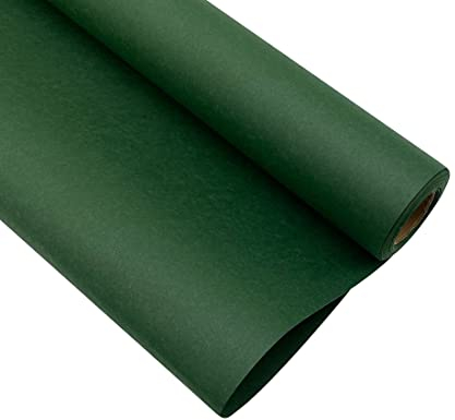Papier kraft imperméable pour emballage de fleurs vert foncé - Pour bouquet de fleurs de Noël, mariage, anniversaire, douche, félicitations, vacances - 59 x 731,5 cm (couleur 8 vert de Noël)