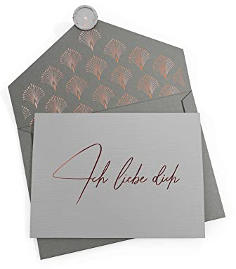 Joli Coon Ich liebe Dich Karte mit Kuvert und Wachssiegel - Liebesgeschenke - Karte Liebe
