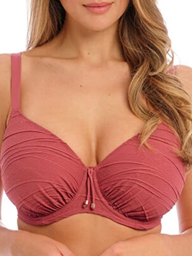Fantasie Beach Waves Gathered Full Cup Bikini Top Persian Rose Pink 36E