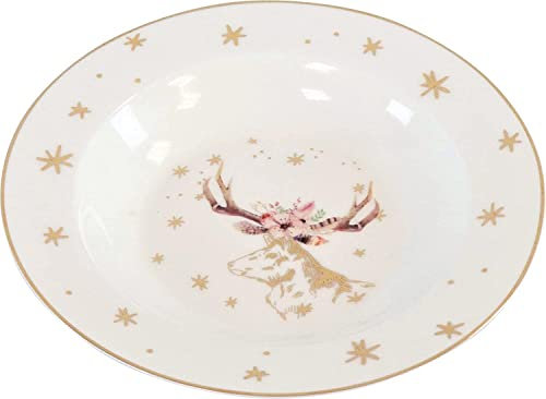 Suppenteller Hirsch Weihnachtsteller Porzellan 23 cm Ø Good Jul