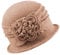 Gajaous Damen Französische Baskenmütze Cloche Hüte Bucket Hat Vintage Blumen Wollkleid Klassischer Hut der 1920s