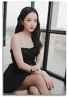 UMCHU Jisoo of BLACKPINK Poster Dekorative Malerei Leinwand Wandkunst Wohnzimmer Poster Schlafzimmer Malerei,Wandkunst Bilddruck Moderne Familienzimmer Dekor 08x12inch(20x30cm)