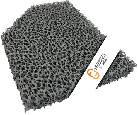 Feuerfest 123 - Feinstaubfilter Kaminofen Angeschrägt 255x188x25 mm, Kompatibel mit Hark, Feinstaub Rußfilter zum nachrüsten Kamine & Öfen, hitzebeständig bis 1.650 °C