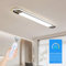 Naroume Modern Smart LED Linear Ceiling Lights Dimmable LED Ceiling Lamp with Remote Control 4ft Acrylic Flush Mount Ceiling Lighting Fixtures for Living Room Kitchen Dining Room (6-58) x2W (122CM)