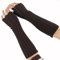Winter Gestrickte Handschuhe für Damen, Fingerlose Armstulpen Feinstrick lang Handwärmer Stulpen, Warm Strick Handschuhe Pluswärmer Handstulpen Armwärmer Stulpen für Damen (Fischschuppen-Kaffee)