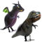 IKY® Dino Luftballon, 2 Stück XXL Dino Ballon Kindergeburtstag Deko, Walking Dinosaurier Luftballons Geburtstag Deko Mädchen Junge, Dino Folienballon für Dschungel Deko,Babyparty Thema Dekorationen