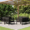 ULUYYUC Biertischgarnitur Terrassensofa Salonsofa-Sets8-tlg. Garten-Lounge-Set mit Kissen Aluminium Anthrazitgeeignet für draußen, Garten