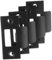 4Pcs Black Stainless Steel Door Strike Plates - Deadbolt Strike Plate for Door Security and Reinforcement