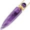 mookaitedecor Crystal Perfume Bottle Necklace for Women Men Purple Amethyst Necklace Healing Crystal Point Pendant Necklace Perfume Pendant Essential Oil Diffuser Pendant Aromatherapy Necklace