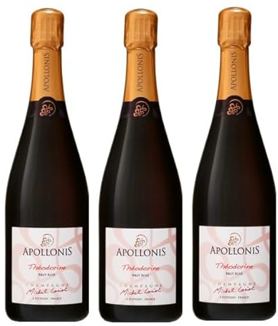 3x 0,75l - Michel Loriot - Champagne Apollonis - Composition Théodorine - Rosé - brut - Champagne A.O.P. - Frankreich - Rosé-Schaumwein brut