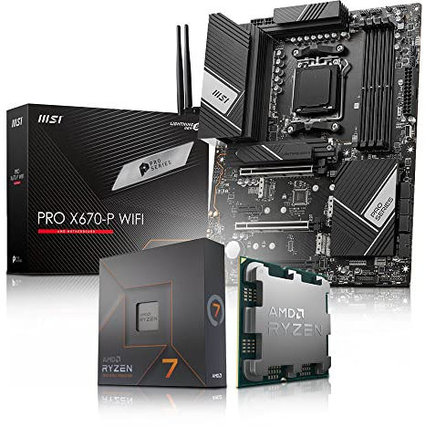 Memory PC Aufrüst-Kit Bundle Ryzen 7 7800X3D 8X 5.0 GHz Prozessor, 16 GB DDR5, MSI Pro X670-P WiFi Mainboard (zusammengebaut inkl. Bios Update + Funktionskontrolle)