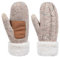 Copcape Fäustlinge Handschuhe Damen Winter Warm,Thermo Handschuhe Damen Strick Merinowolle, Zopfmuster Warm mit Dickem Thermo-Fleece, Handschuhe Damen Touchscreen Finger Rutschfest