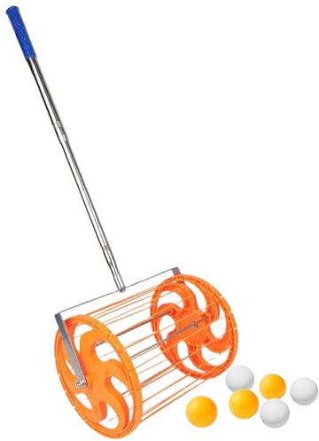 Tennis Ball Picker für 120 Bälle, Rolling Tennis Ball Collector mit einem einziehbaren Pol, Pickleball -Picker -Obermaterial mit Nicht -Schlupf -Griff für Trainingszubehör, Pickleball Picker Upper