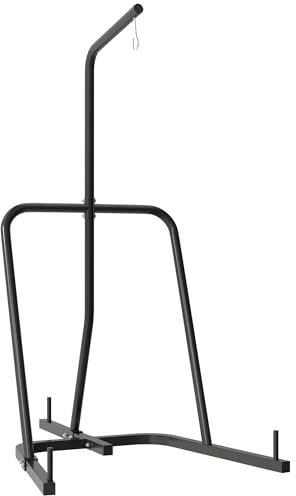 SPORTNOW Stand Up Boxsackhalterung Boxsackhalterung mit Stahlrahmen 60 kg Belastung für Speed Balls Home Gym Training Schwarz