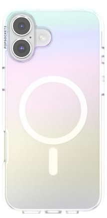 PopSockets iPhone 16 Plus Case Compatible with MagSafe, Phone Case for iPhone 16 Plus, Wireless Charging Compatible, Case Only, Cute PopSockets - Shimmer