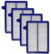 PUREBURG Lot de 4 filtres de rechange compatibles avec l'aspirateur automatique Electrolux Pure i9.2 Ref: EFR2 2X Filtres, Filtre lavable