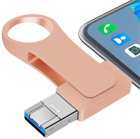 USB Stick 512GB - Lyshery Speicherstick USB 3.0 4 IN 1 Fotostick Große Kapazität USB Stick Handy Mini Flash Laufwerk für Smartphone Laptop Computer PC OTG Android Kopierten Mit Einem klick