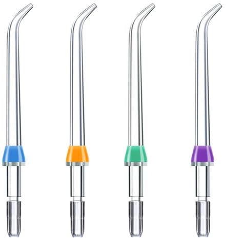 IKOPFLN Set di 4 Punte di Ricambio per Idropulsore Dentale, Ugelli Compatibili con perWaterpi WP-100, WP-660 e Altri Modelli, Multicolore, Accessori per Irrigatori Orali, Spruzzo Acqua Dentario