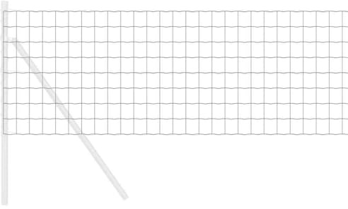 vidaXL Eurozaun 0,6 x 50 m PVC-beschichtetes Eisen Grau | Langlebige Materialien garantieren eine lange Lebensdauer, Schlichte und funktionale Optik, Ideal für Gärten,