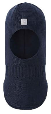 Reima Balaclava Starrie (5300044C-6980) Winter-Sturmhaube für Kinder aus Merinowolle, dunkelblau, Einsätze an den Ohren, atmungsaktiv und schnell trocknend, bequem 50