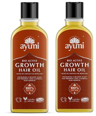 Ayumi Hair Growth Oil, 300 ml | Anti- Hair Loss Treatment for Women & Men | With Rosemary Oil for Hair Growth | Hair Oil for Dry Scalp Treatments | CastorOil & Coconut Oil for Dry Hair