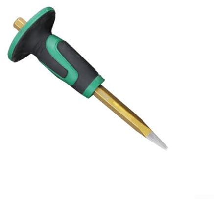 Jotekonoby Spitzkopf-Mauermeißel, 250 mm, mit Handschutz, legierter Stahl, Abbruchmeißel für Beton, Ziegel, Schnitzen und Skalieren, Gummigriff, rutschfestes, stoßdämpfendes Werkzeug
