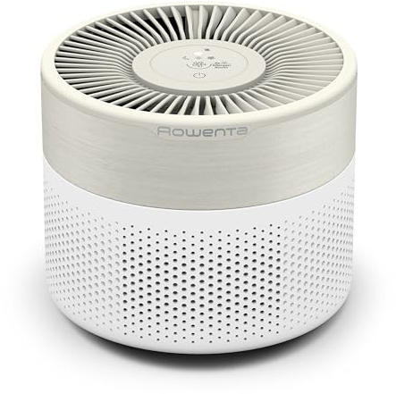 Rowenta Pure Air Mini Luftreiniger, für zu Hause, ultrakompakte Größe | bis 22 m², extrem leiser Nachtmodus, 3-in-1 Filterung, HEPA Allergy+, Weiß, PU1521F0