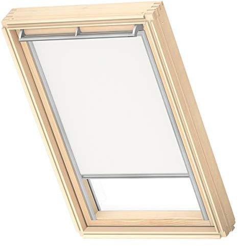 VELUX Original Dachfenster Verdunkelungsrollo, mit Grauer Führungsschiene, Weiß, für U08