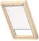 VELUX Original Dachfenster Verdunkelungsrollo, mit Grauer Führungsschiene, Weiß, für U08