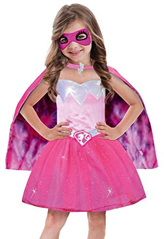 Amscan - CS899336/3 - Costume super barbie - 3/5 ans (robe, cape, masque)