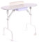 Urbanity Portátil Plegable Móvil Manicura Uñas Salón de Belleza Mesa Escritorio Blanco - blanco, Medium.