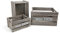 Holzkisten „Shabby Chic“ im 3er Set, mit einem Schriftzug an der Außenseite, als Deko- oder Transportmöglichkeit, schöner Shabby-Look durch das abgeschliffene Holz, universell einsetzbar