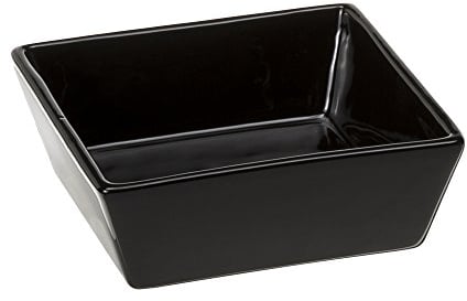 Ferplast Altair 14 Keramiknapf für Katzen und Hunde, 14 x 14 x 5 cm, 0,5 Liter, schwarz