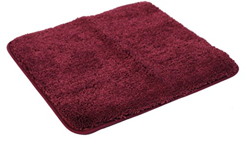 Kinzler J-10003/13 Bordeaux Badematte, Mikrofaser, 50x55 cm ohne Ausschnitt