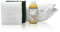 BIOFA Arbeitsplattenöl Set farblos – Natürliches Holzöl für Arbeitsplatten und Tische – Inkl. 2 Ölsaugtücher, 1 grünes und 1 weißes Handpad (transparent, 150 ml)
