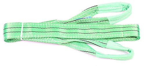 2x Hebegurt Hebeschlinge 2000 kg / 2,0t Tragkraft, 4 m Länge, 60 mm Breite, Hebeband mit Endschlaufen