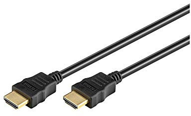 Goobay 51823 Cavo HDMI per Alta Velocità, Dorato, Nero, 5.5mm Diametro, 7m Lunghezza del Cavo