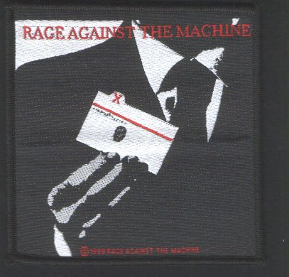 Gewebte Aufnäher/Patch Rage Against The Machine (X- Card)